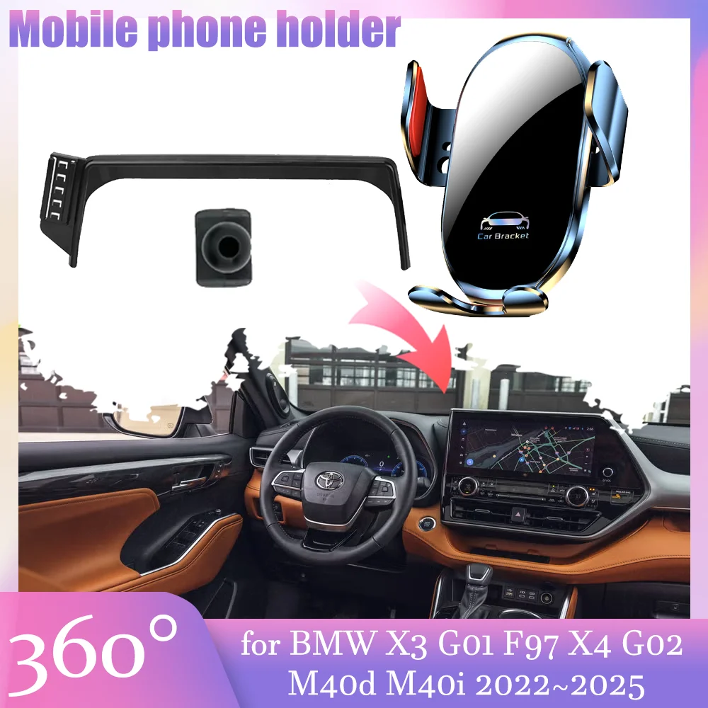 Car Mobile Phone Holder for Toyota Highlander XU70 Kluger 2020~2025 2021 GPS Air Vent Cell Clip Stand Support Accessories iPhone