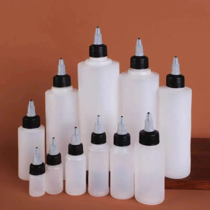 10-200 ml geperst fles semi-transparante geldop puntige neus geëxtrudeerd plastic zachte sub schilderinkt aanpassing split groothandel - afbeelding 2