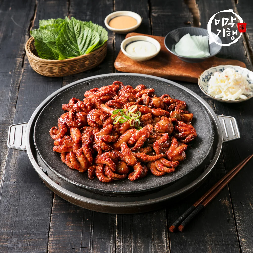 المطعم الشهير جانج جيوم أوك الأخطبوط المقلي المتحرك 300 جرام × 10 عبوات