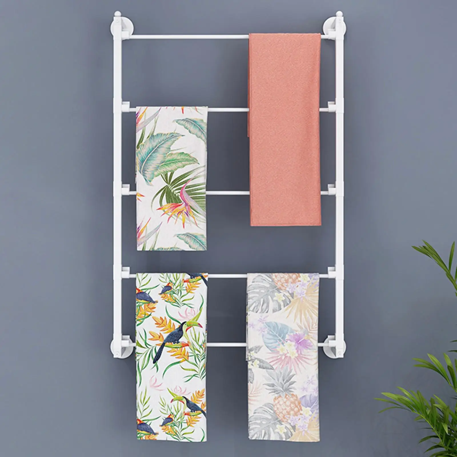 Wall Mounted Ribbon Organizer Scarf Belt Hanger Hanging Bar Tie Rack Towel Rack for Sewing Craft Room Flower Shop