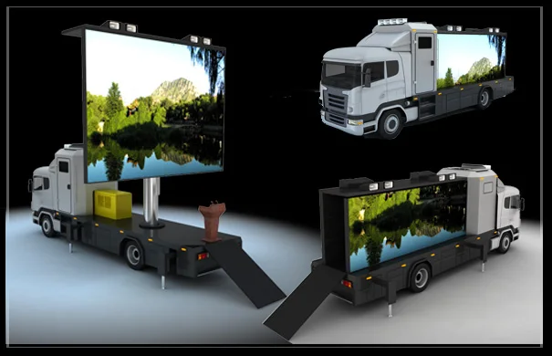P10 Digital LED Mobile Advertising Van Truck LED Video Screen LED Billboard Truck Advertising Solutions Mobile Truck LED Display