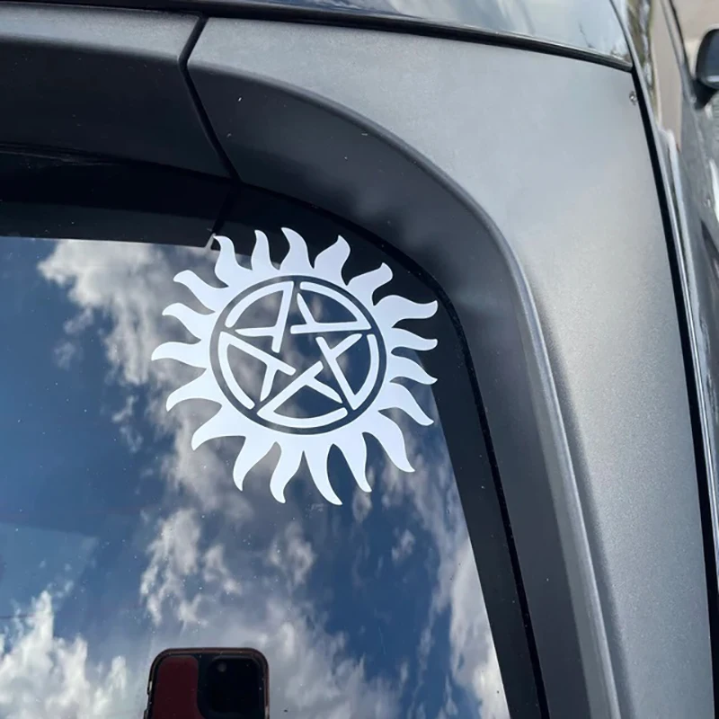 Car Styling Anti Possession Tattoo Supernatural Themed Decals Bumper Fuel Tank Cap Windowshield Stickers Vinyl Accessories