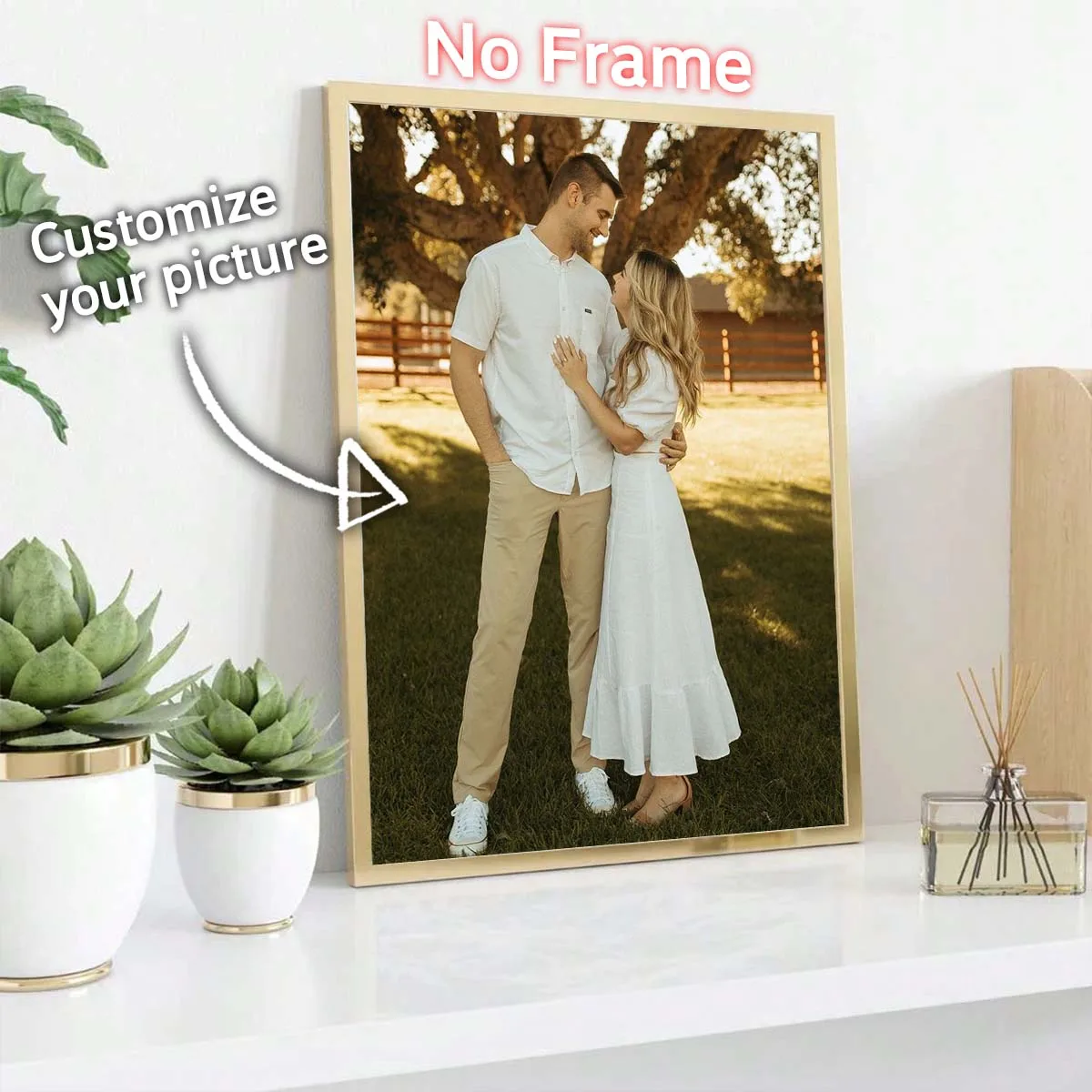 Custom Print Canvas Painting From Your Photos Wedding Birthday Poster Wall Art Decoration Pets Family Landscape Picture Decor