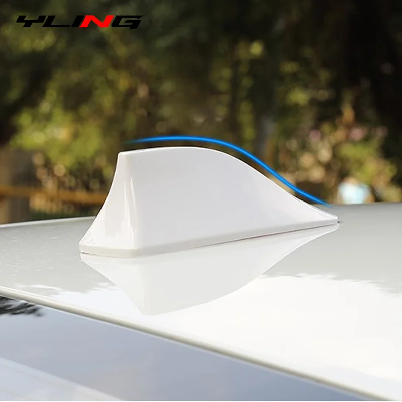 Car Shark Fin Antenna Cover Base Replacement Radio Signal Aerials Roof Exterior Accessories Decoration