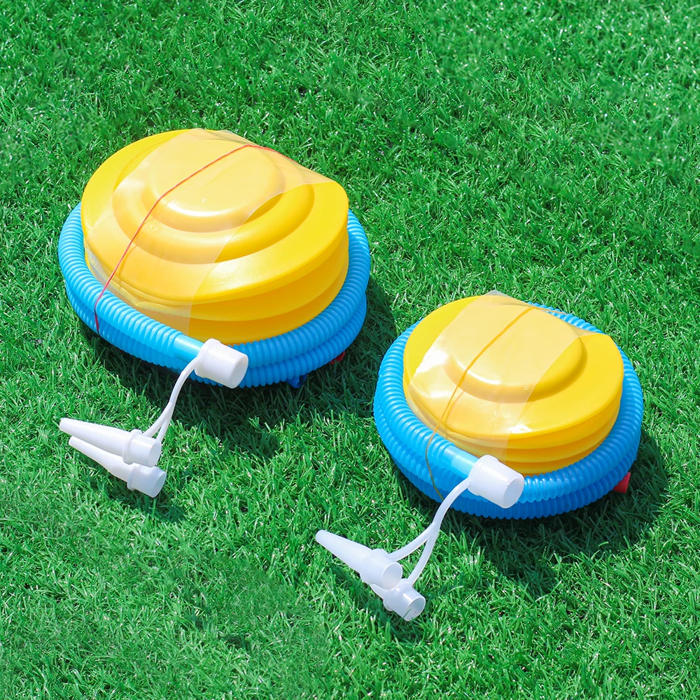 1PC Portable Foot Air Pump for Inflatable Mattress Pool Float Balloon Manual Inflator with Hose Nozzles