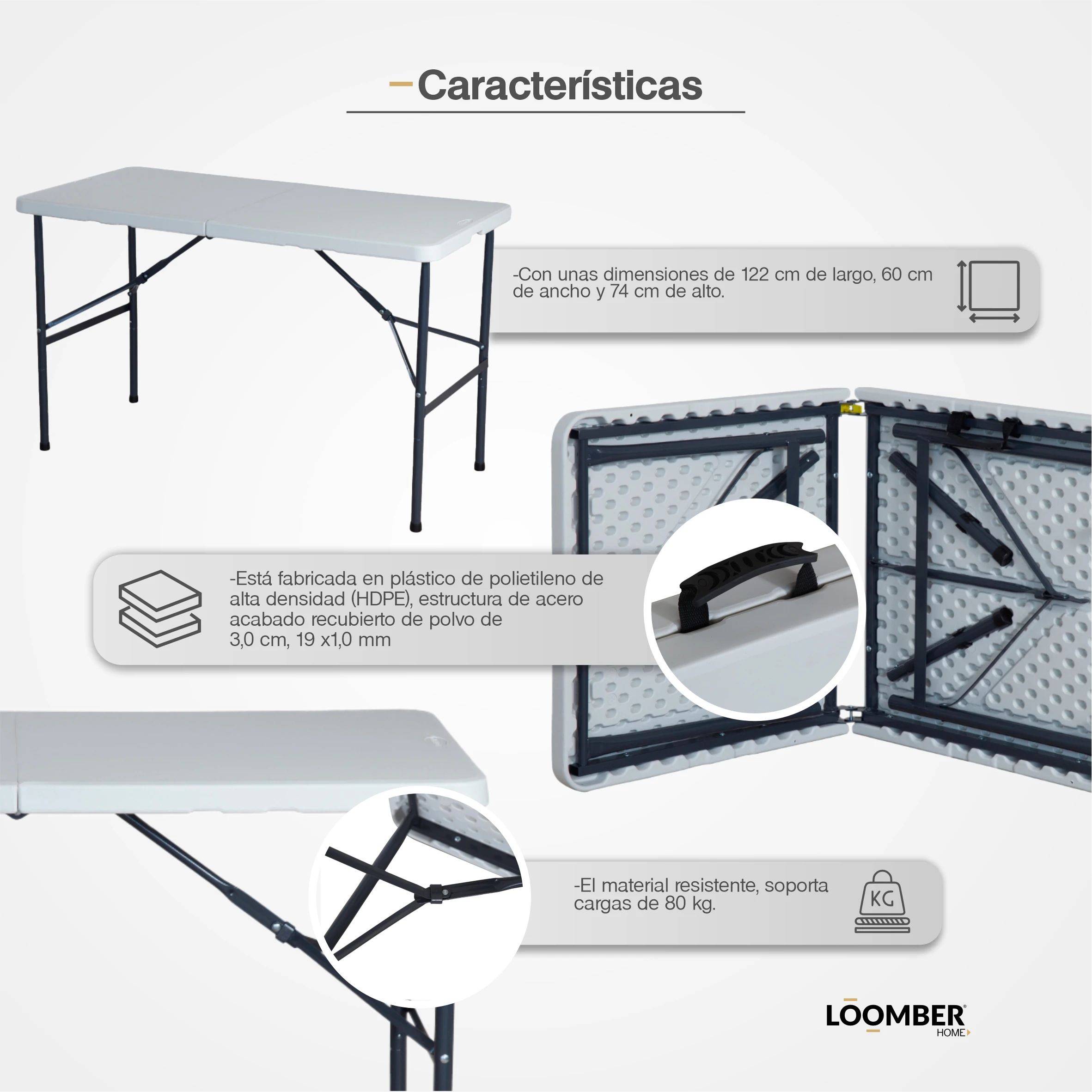 طاولة قابلة للطي 122 بيسارو