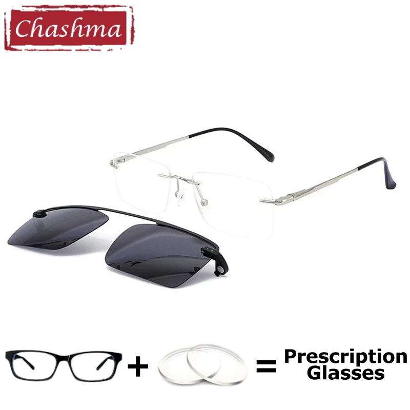 

Chashma очки по рецепту мужские клипсы поляризационные очки без оправы для вождения оправа для очков для близорукости мультифокальные оптические очки