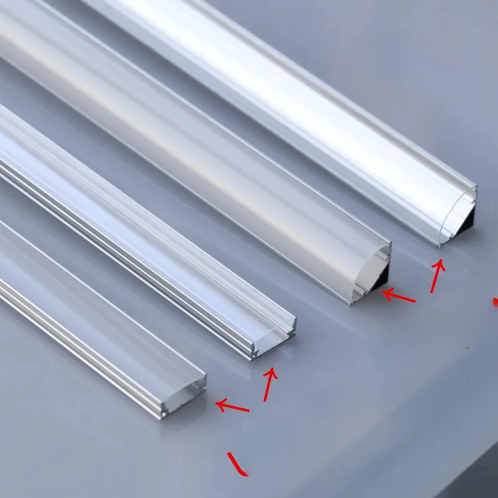 2-35 stks/partij LED Aluminium Profiel 0.5 m U/V-vorm Voor 5050 2835 LED Strip Bar lamp Kanaal Houder Kast Lamp Keuken Kast - afbeelding 2