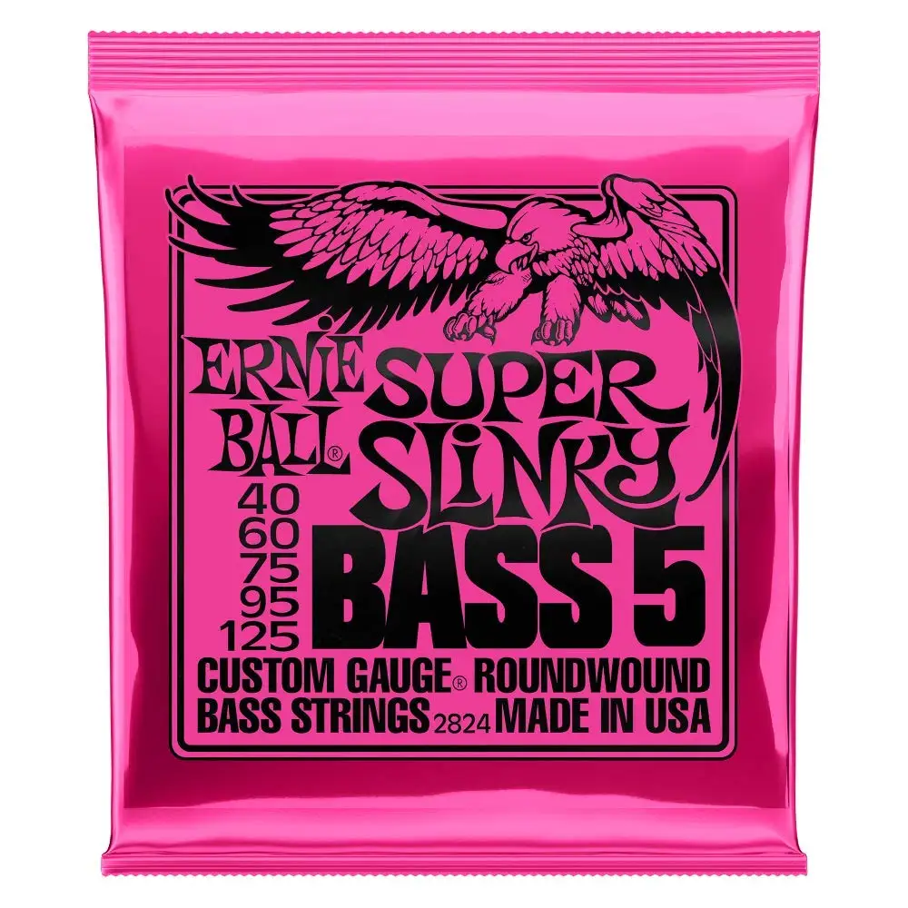 Ernie ball 2836-Cuerda de Bajo enrollado Regular, cuerdas niqueladas a prueba de óxido, instrumentos musicales, 2824, 2833