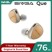 Sivga Que 10mm Beryllium Diaphragm Dynamic Driver In-Ear Earphone Maple Wood Face Covers Retro Headphones with 3.5mm 2Pin Cable