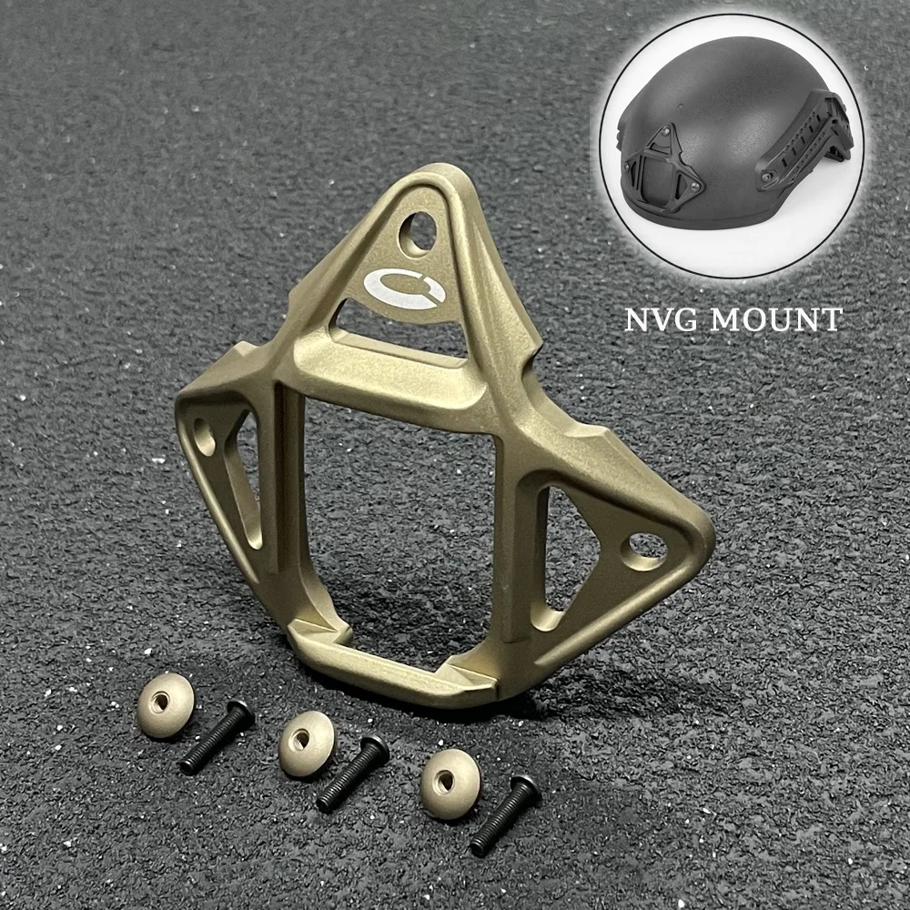 Military Helmet Frame Mount NVG Shroud Adapter 3 Hole Skeleton ARC Rail Lightweight Aluminum for FAST MICH Helmet