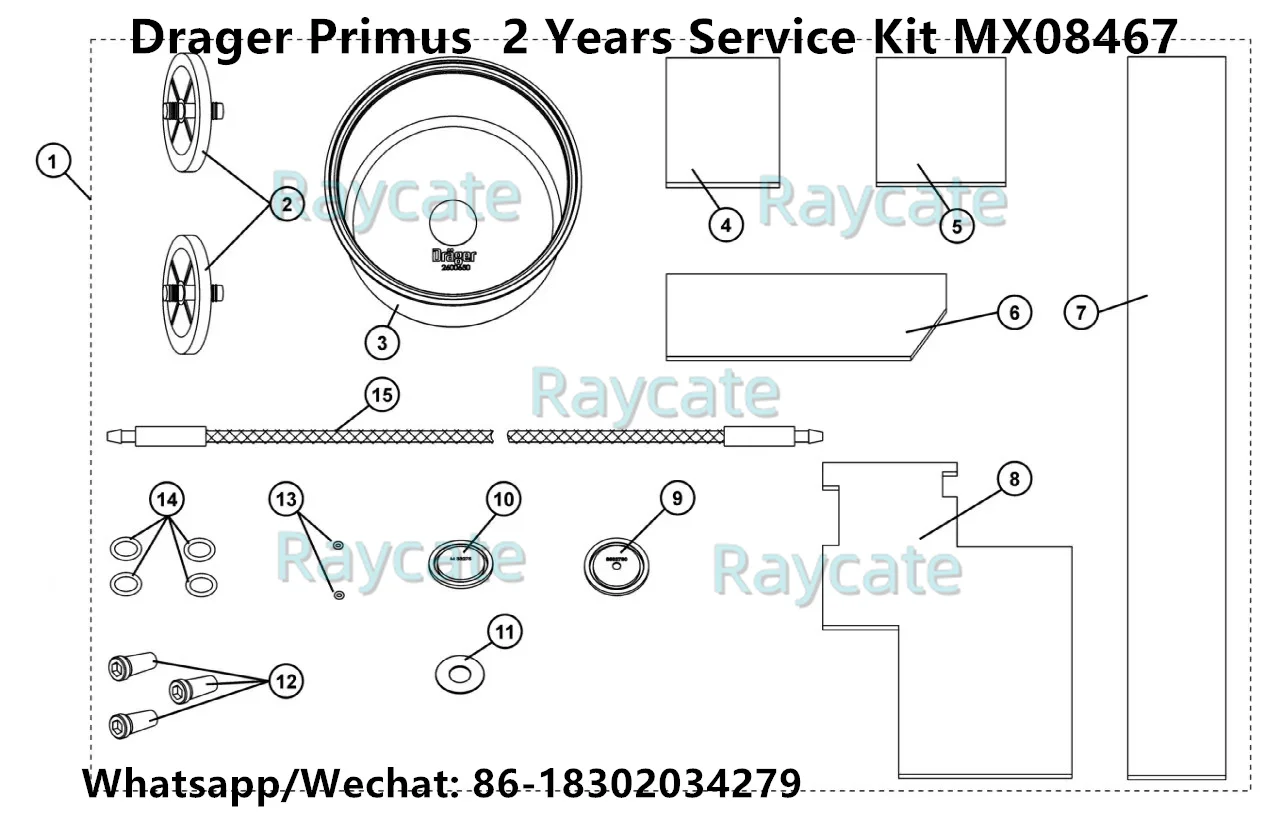 New Original Drager Primus MX08467 2 Years Service Set KIT