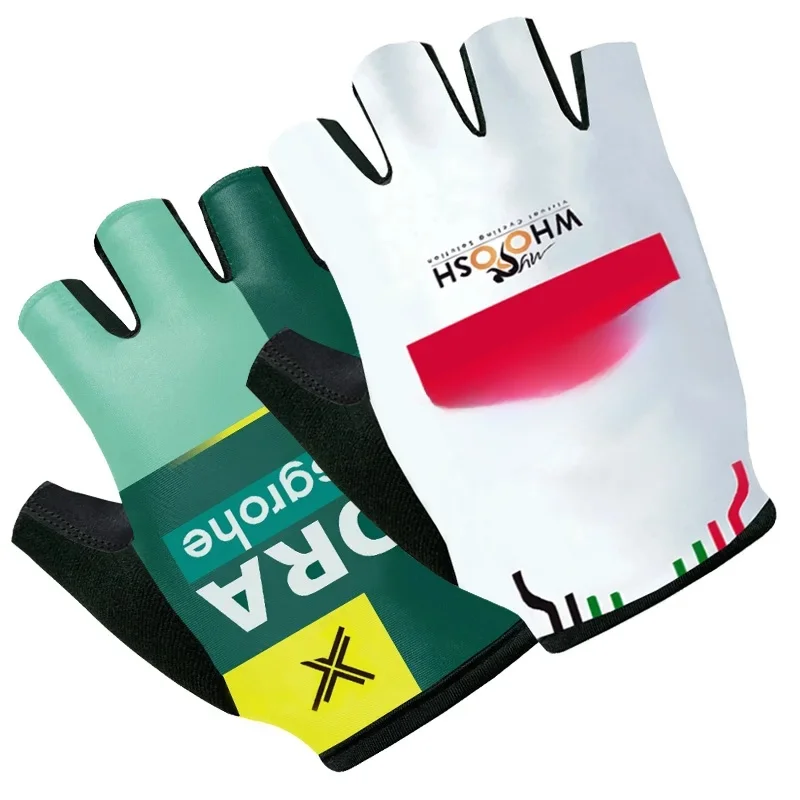 AliExpress EFAPEL Tour De 2025 UAE Team BORAFUL Sports Cycling Gloves Half Finger Road Bike Gloves Running Fitness Gym Riding Bicycle Gloves