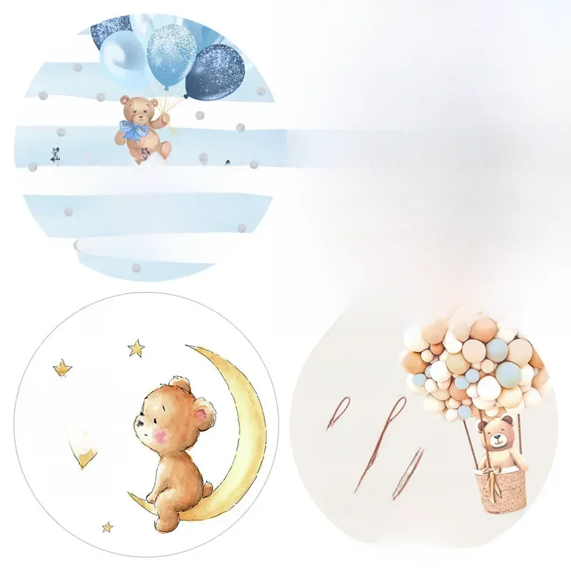 Benutzerdefinierte Cartoon Teddy Bär Aufkleber Willkommen Baby Junge Mädchen Aufkleber Etiketten