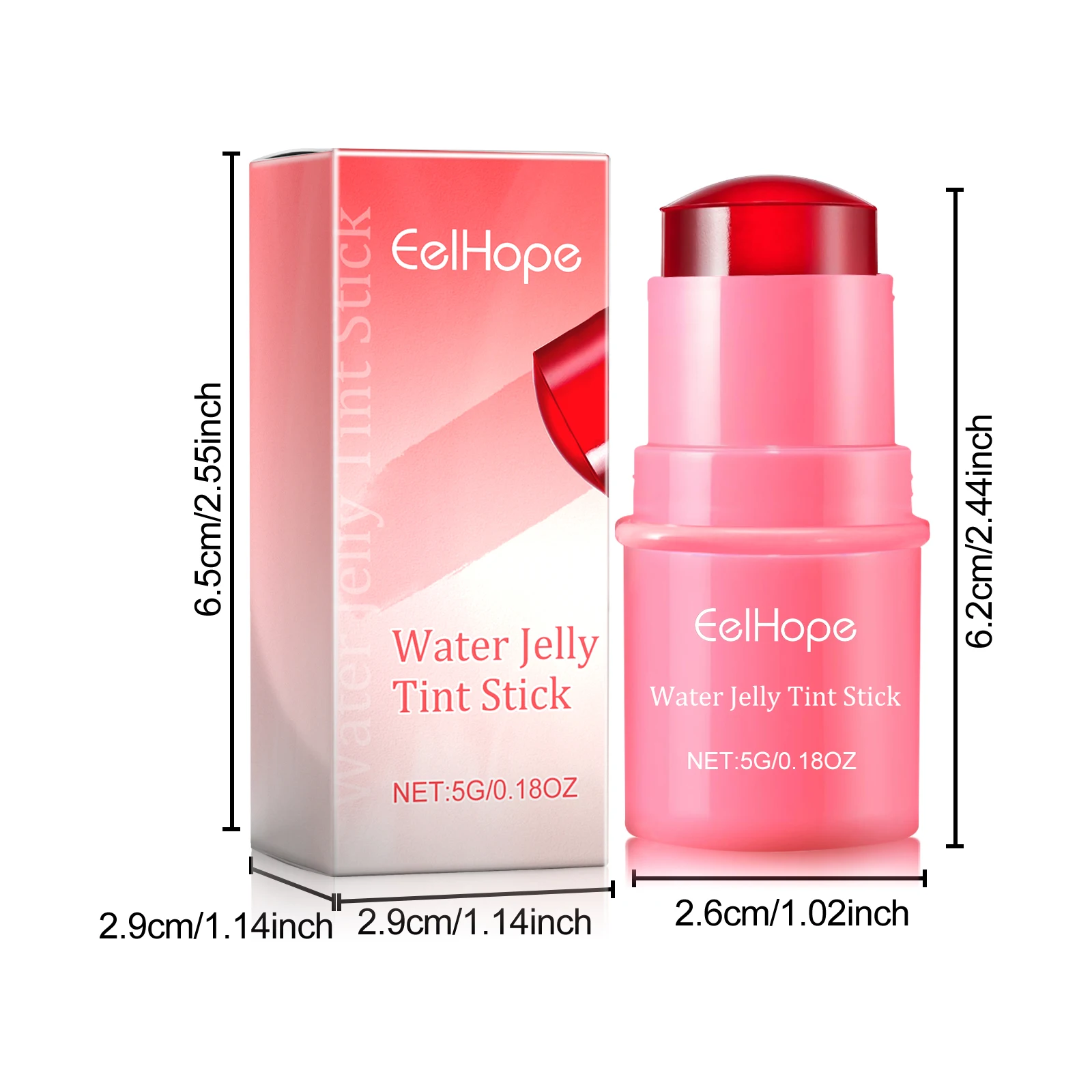 EELHOPE วอเตอร์เจลลี่ ทินท์สติ๊ก ติดทนนาน กันเหงื่อ บำรุงผิวหน้า ให้ความชุ่มชื้น แต่งหน้าให้ผิวกระจ่างใส ลิปกลอส บลัชออนแบบแท่ง