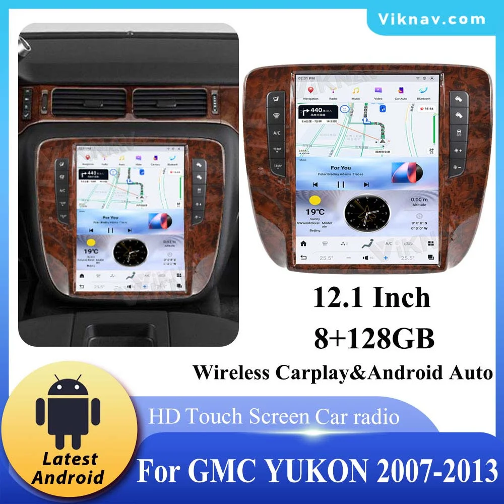 Viknav For GMC-Yukon/Chevy Suburban Tahoe 2007-2013 Upgrade Android Car Radio Wireless CarPlay GPS Navigation