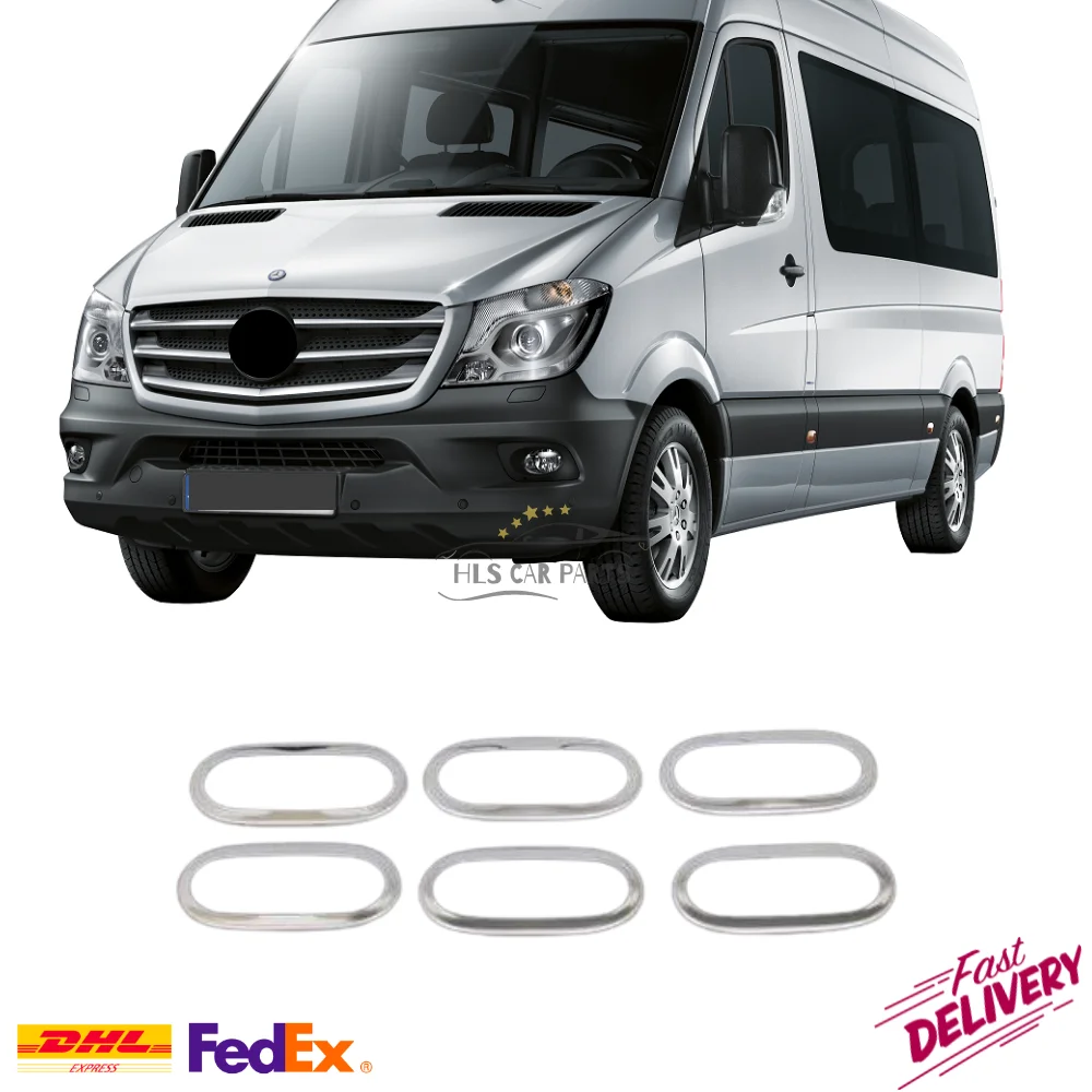 For Volkswagen Crafter for Sprinter w906 Chrome Reflector Frame Stainless Steel 2006-2017 Model Years Exterior Accessories