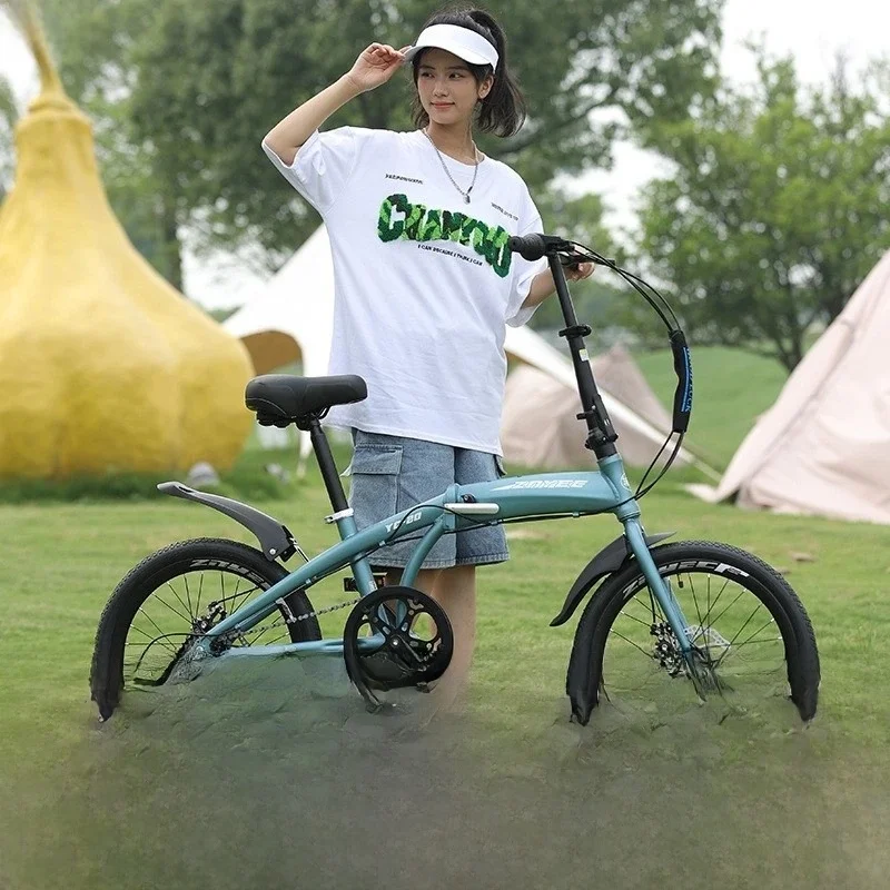 AliExpress Variable Speed Folding Bike for Adults Ultra-light Portable Male and Female Students Disc Brake BMX Bikes Hot 20 in