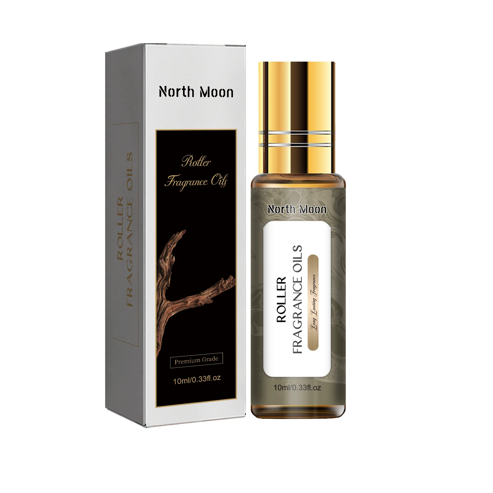 North Moon 10 ml Sandelholz-Rollparfümöl, langanhaltender Duft, eleganter Dating-Körper, entspannen, bezaubernde Atmosphäre, Parfüm