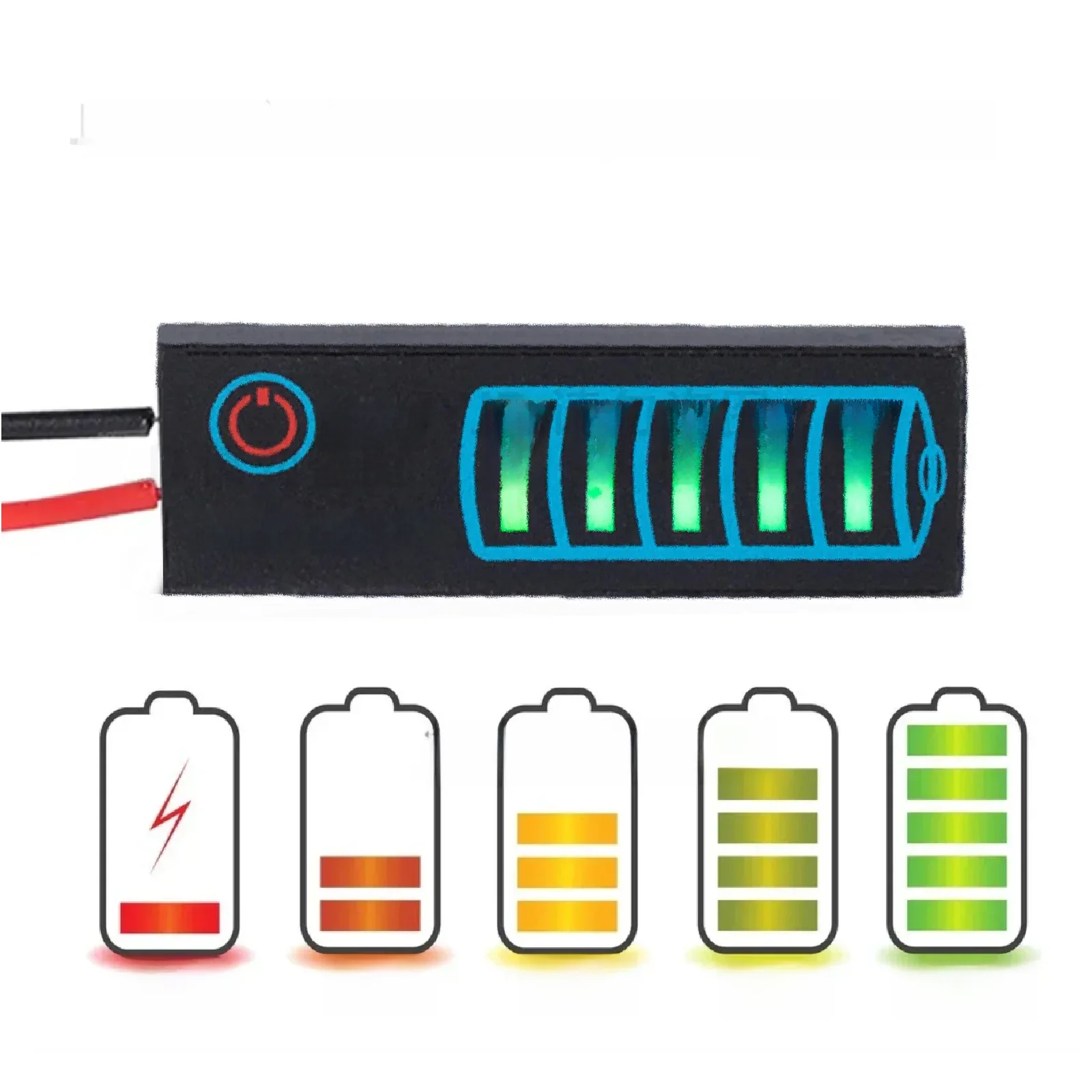 DC5V-30V 2-8S wskaźnik poziomu baterii trójskładnikowa bateria litowa litowo-żelazowo-fosforanowa bateria kwasowo-ołowiowa Tester pojemności baterii — zdjęcie 2