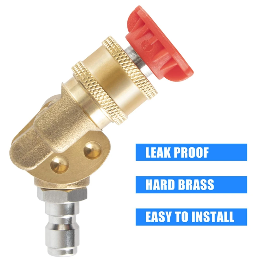 Imagem -03 - Kit Acoplador de Latão Pivotante Conexão Rápida para Lavadora de Pressão Spray Rinse Jet Stream Dicas 4500 Psi