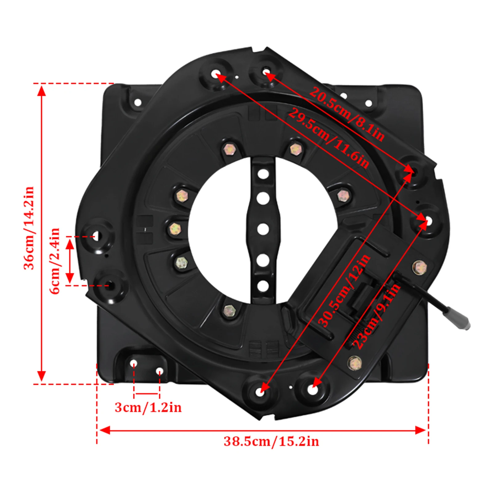 Seat Swivel Base Heavy Duty Seat Swivel Base,360 Degree Rotatable for Van Motorhome Bus Engineering Modified Vehicles