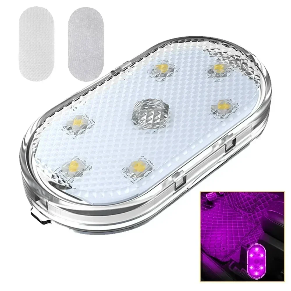 Lumière tactile main toit de voiture autocollants magiques lampe éclairage intérieur de voiture lampe de lecture de nuit lampe de lecture lumières intérieures de voiture