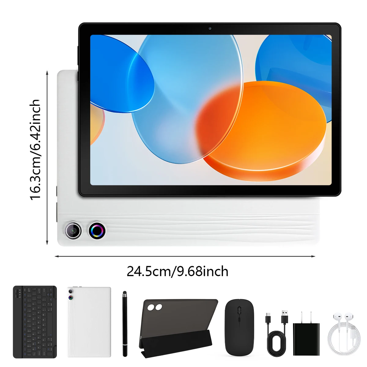 10.1 Inch Android 15 Tablet PC 24GB RAM 64GB ROM Octa Core Tablet with Widevine L1 WiFi Tablet for Students Back to School UK Stock image 3