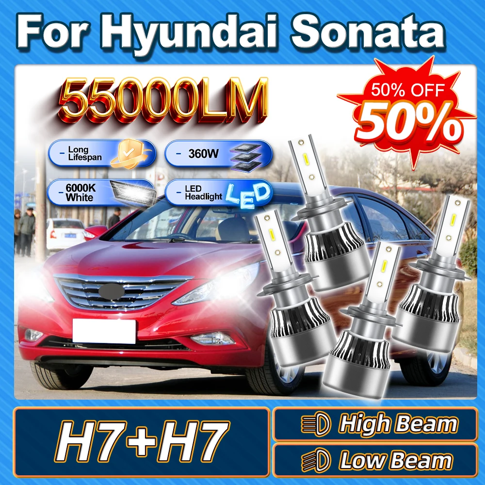 

For Hyundai Sonata 2003 2004 2005 2006 2007 2008 2009 2010 2011 2012 2013 2014 360W H7 High Low Beam Headlight Ampoule Canbus