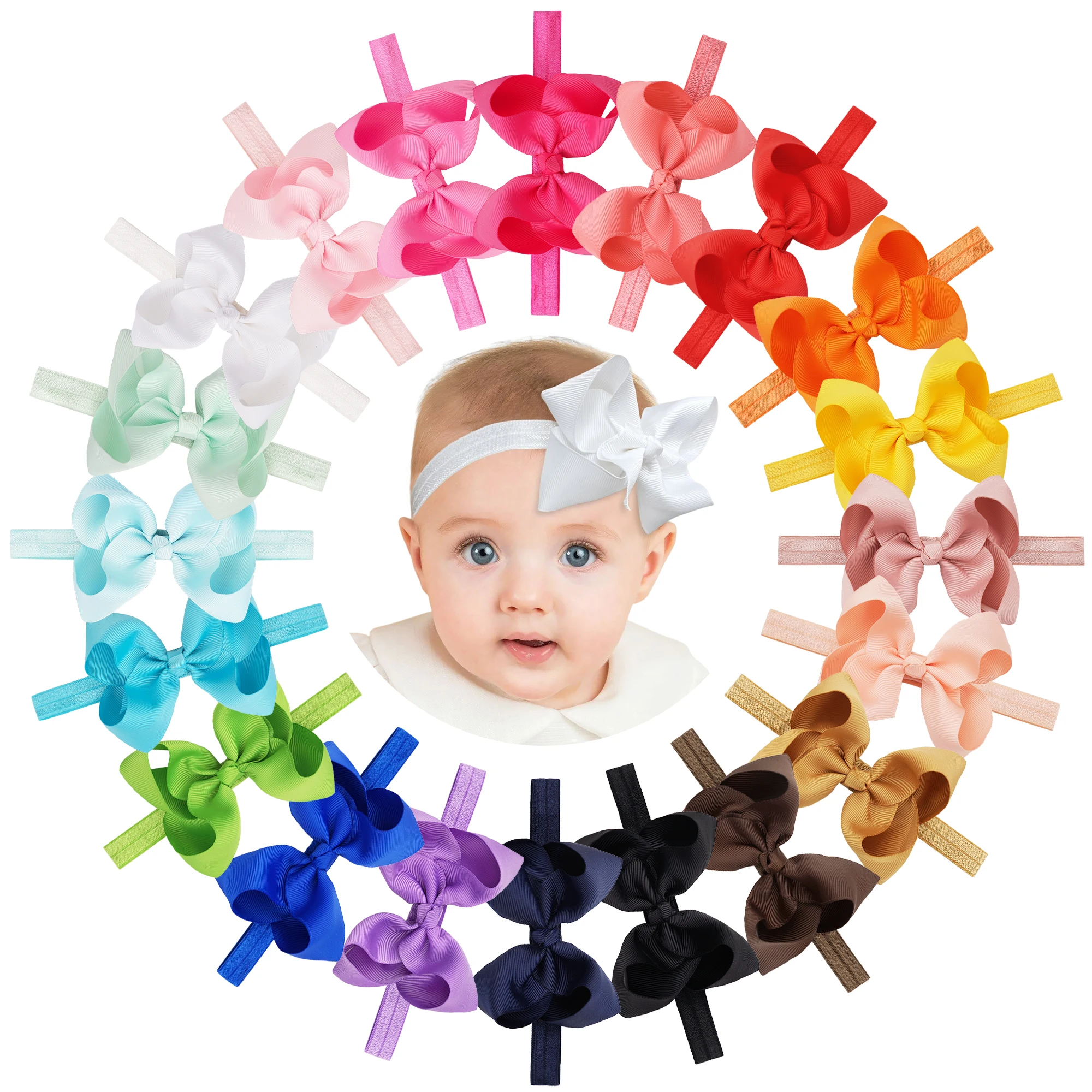 10/20PCS Baby Girl Headband Cute Baby Elastic Hair Band Newborn Toddler Headband Headwear Kids Accessories