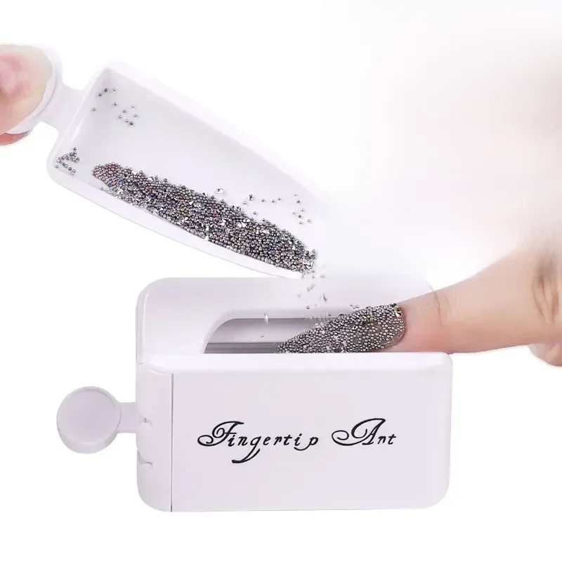 Boîte de récupération Portable française pour poudre de paillettes d'ongles, conteneur de recyclage de poudre de trempage, plateau de poussière, stockage de Paillettes de Caviar pour Nail Art