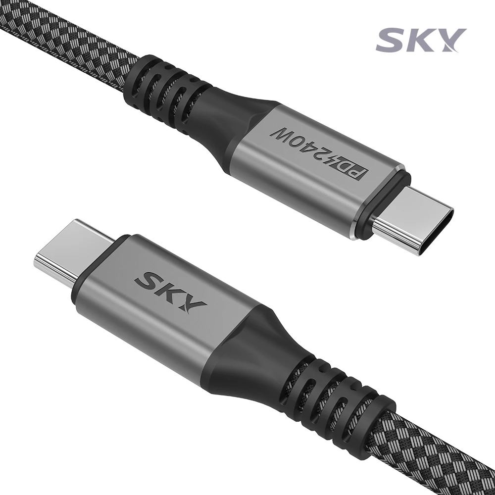 [1EA] SKY Biit 240W USB4 40Gbps Thunderbolt 4 Compatible C Type Cable 1.2m