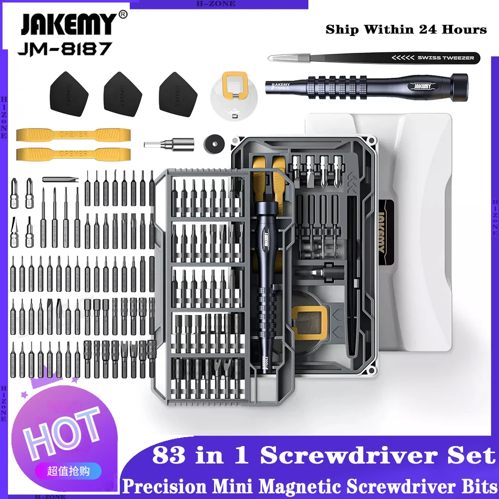 

JAKEMY 83 In 1 Screwdriver Set Precision Mini Magnetic Screwdriver Bits Kit Phone Mobile IPad Camera Maintenance Tool Repair