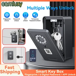 Camluxy Smart Key Box Fingerprint Safe Storage Lock Key 6 Digital Password Code Security Lockbox codice combinato IC Card Unlock