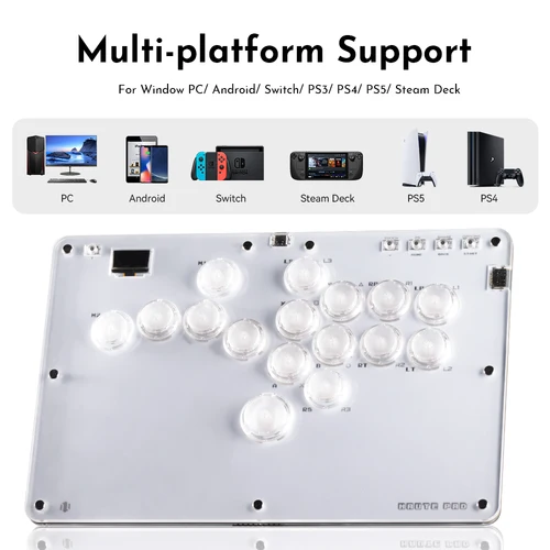 Imagen 2 del producto Alta42-COSMOX controlador sin palanca juegos de lucha Arcade para PC/PS3/PS4/PS5 interruptor Steam Stick teclado llantas botón llanta