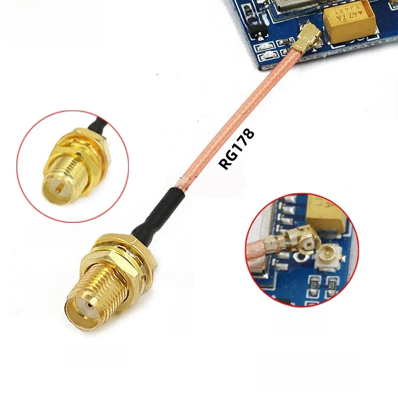 Câble coaxial RF U.FL/IPX IPX 1 UFL vers SMA femelle RP-SMA, câble d'antenne WiFi RG178, 5/10/15/20/25 cm