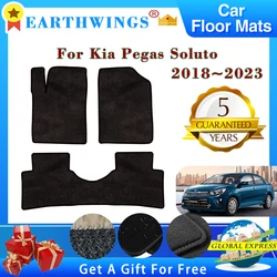 For Kia Pegas Soluto 2020 2018~2023 2022 Car Floor Mats Rugs Panel Footpads Carpets Cape Cover Foot Pads Stickers Accessories
