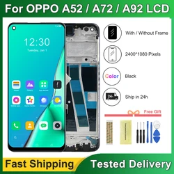 6.5'' Display For Oppo A92 A72 A52 LCD Touch Digitizer Screen With Frame Assembly CPH2059 CPH2061 CPH2069 CPH2067