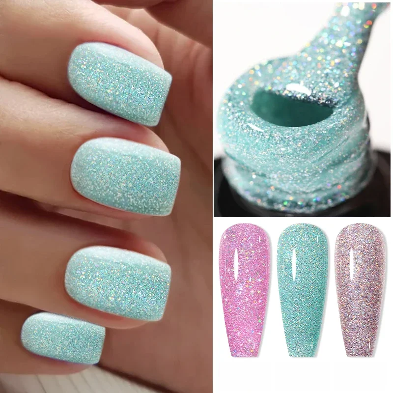 MEET ACROSS-Verhéritage à Ongles Gel Pailmétrage pour Manucure, Semi-Continu, Art des Ongles, Paillettes Kly, LED UV Soak Off, Rotterdam, 7ml