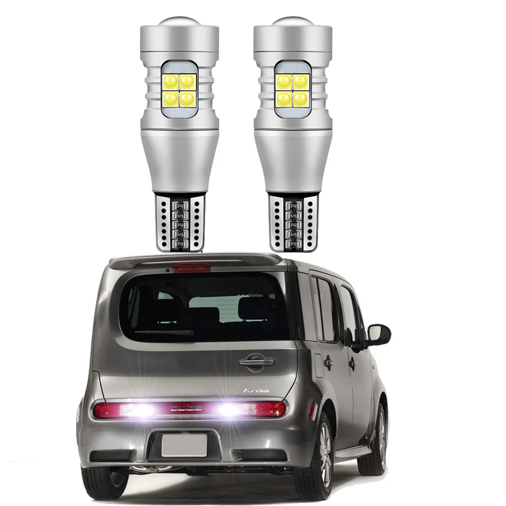 

2pcs For Nissan Cube 2009 2010 2011 2012 2013 2014 Canbus LED Backup Reversing Lights T15 W16W