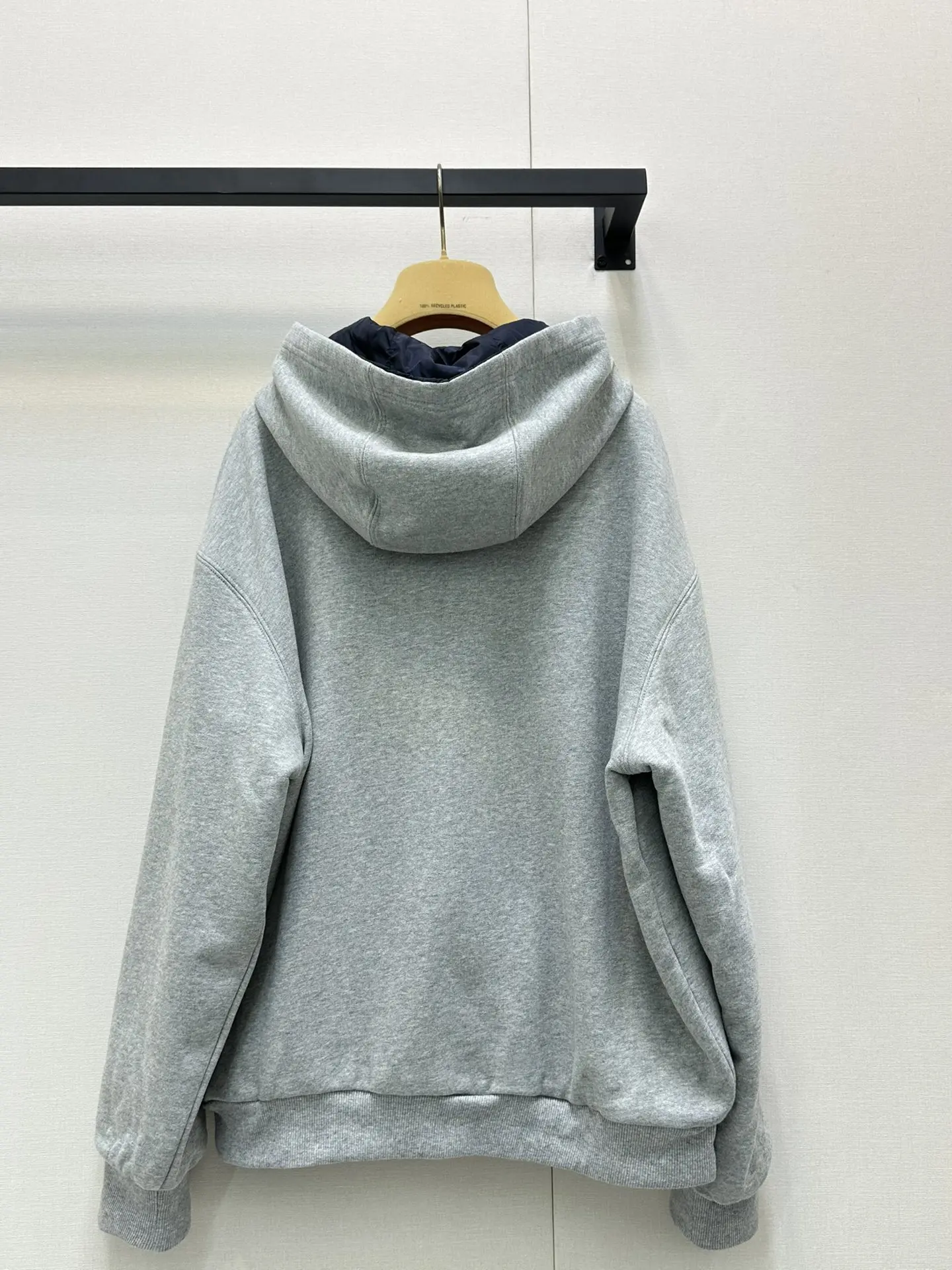 

Women New Coat Fall Stitching Collision Color Embroidery Fashion Loose Hoodie Hoodie Double-sided Women Coat 2025