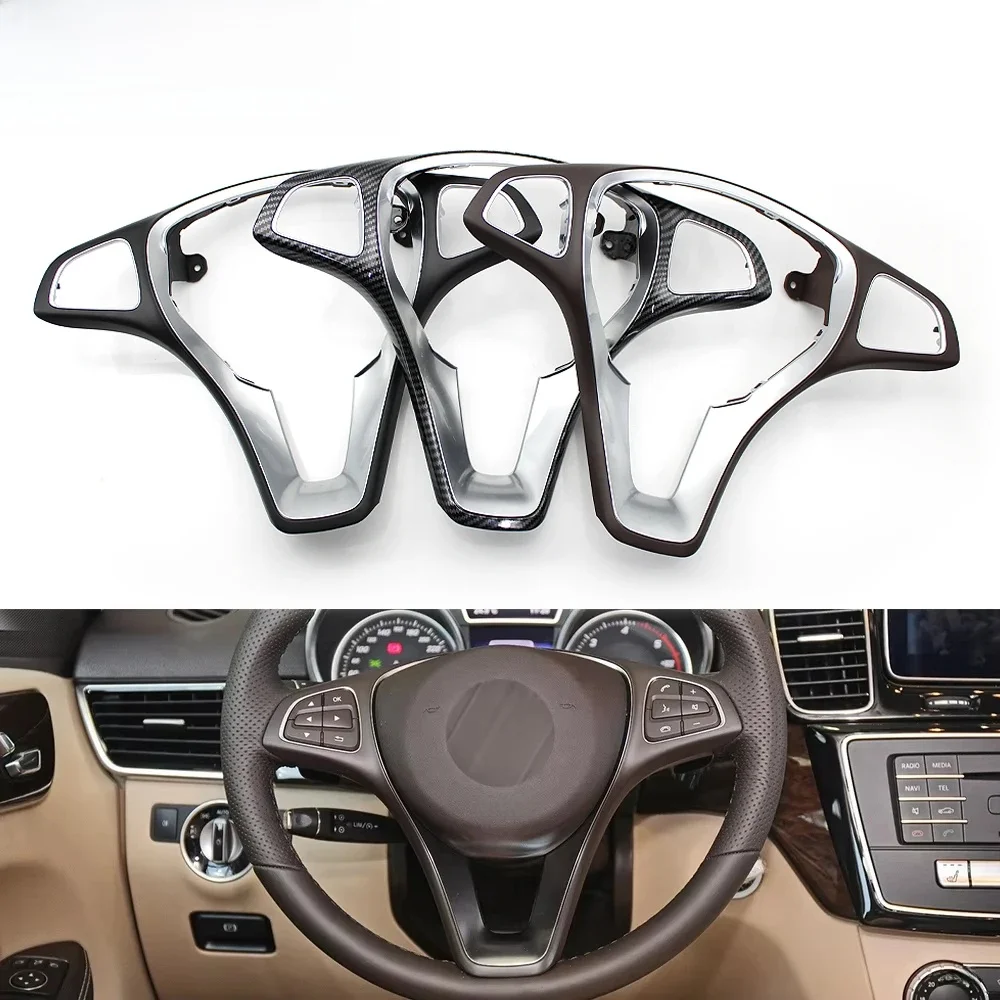 Ulepszona osłona kierownicy chromowana wykończenie panelu dla Mercedes Benz W176 W246 W205 W117 W218 W213 W156 W292 W166 W448 W447 — 2