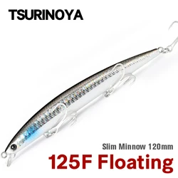 TSURINOYA Long Casting Minnow 125mm 14.3g Floating Stick Bait Fishing Lure Inshore Seabass Pike Saltwater Fishing Hard Bait
