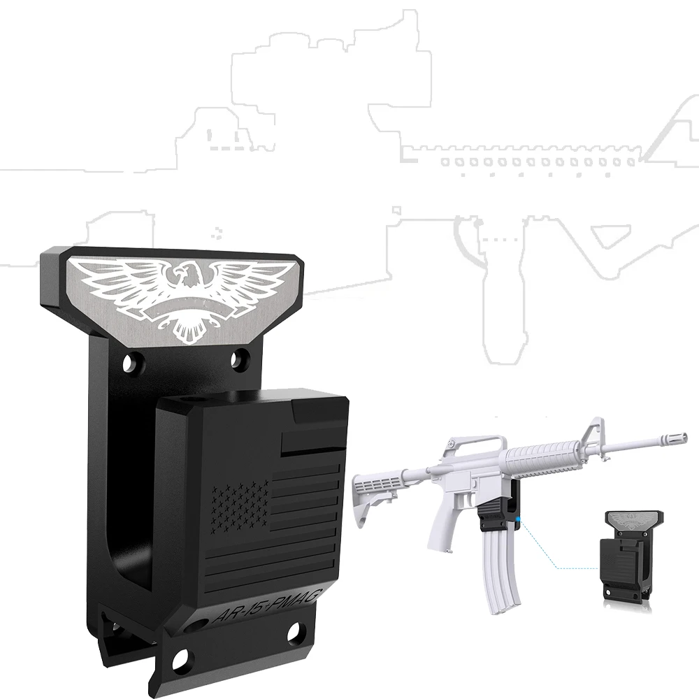 

Tactical Rifle Wall Mount for AR15 2 in 1 Design Wall Mount Made of Strong Nylon Material to 300LBS Suitble for Wall Door Office