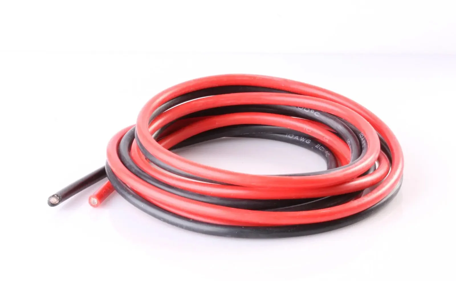 Câble en Silicone fil rouge noir câblage de batterie de voiture RC fils électriques avions RC 14awg 12awg 10awg 26 24 22 18 16 14 12 10 awg