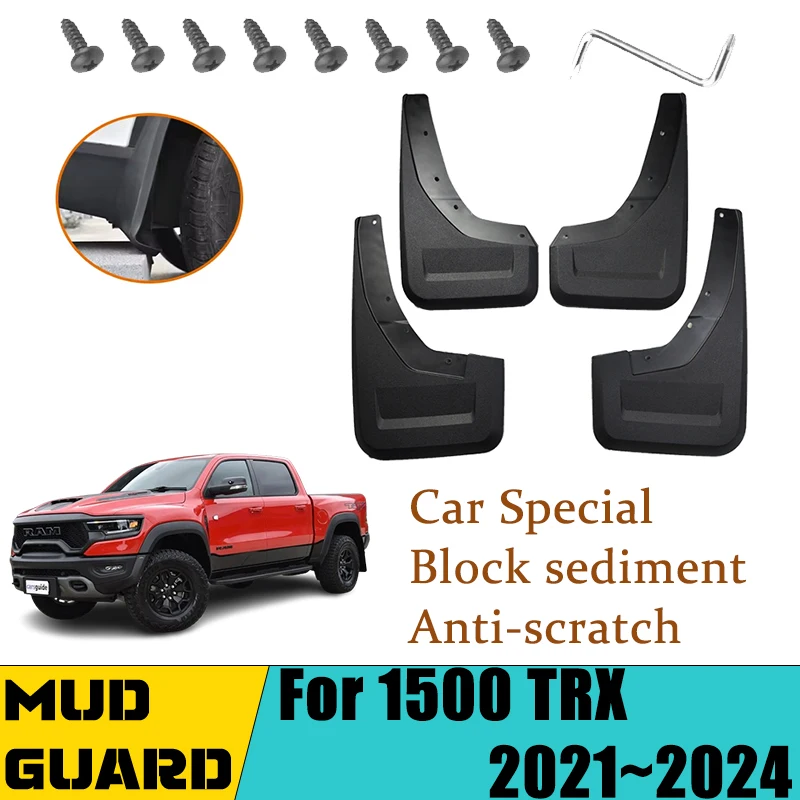 

Car Mud Flaps Auto Mudguards For Ram 1500 TRX 2021 2022 2023 2024 Front Flap Splash Guard Mud Rear Fenders Back Car Accessories