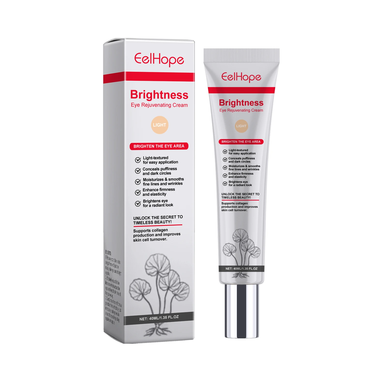 Eelhope Centella Correttore per occhi Idrata la pelle sensibile Migliorata l'opacità intorno agli occhi Leggero e delicato Cura degli occhi 40ml