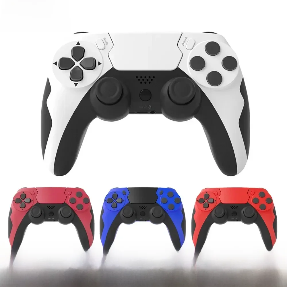 GAMINJA-Controlador Sem Fio com Bluetooth, Vibração Dupla, Joypad de 6 Eixos, Touchpad, Microfone,