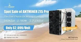 

Лучшая цена: Antminer Z15 Pro 840ksol/s 2560W