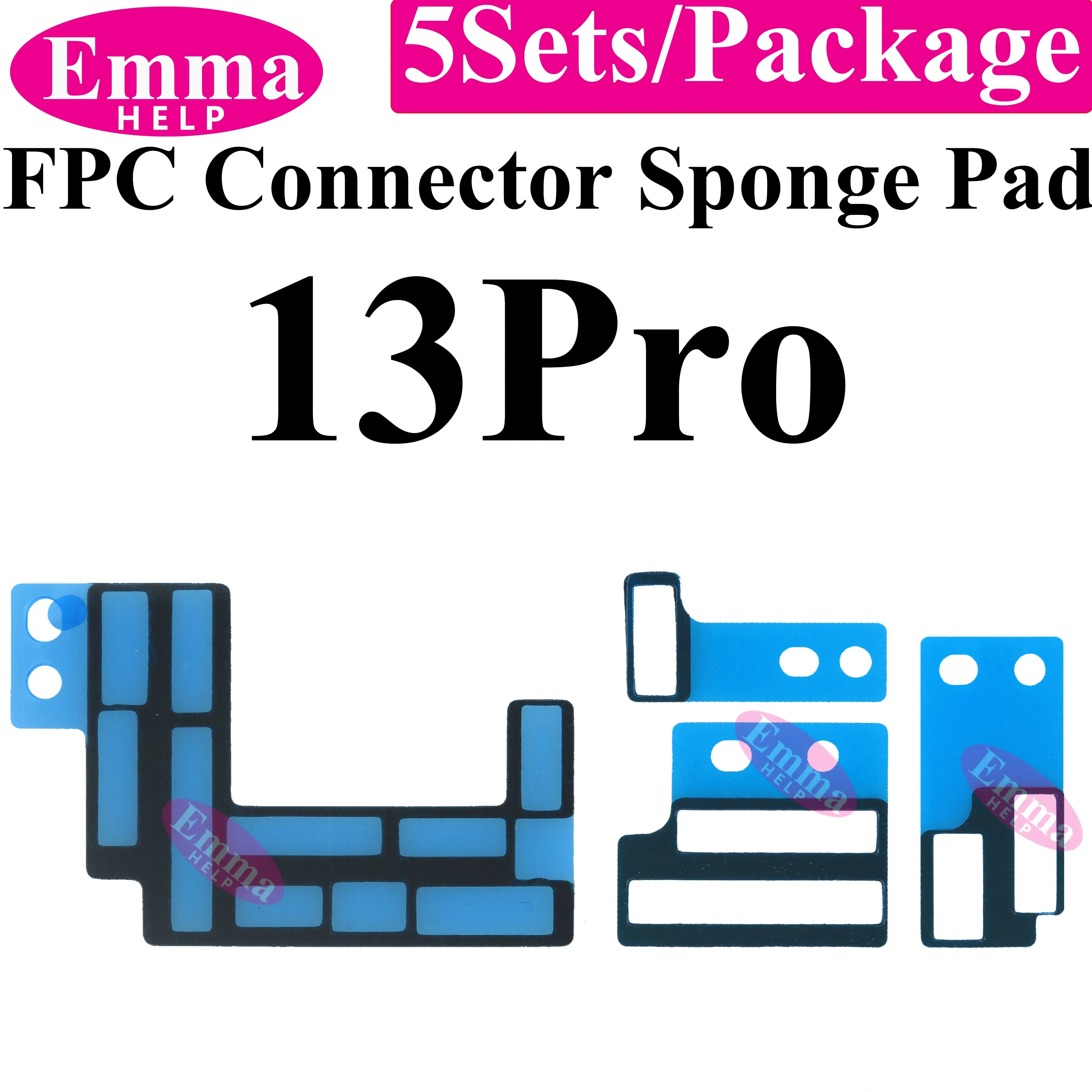 5Sets Mainboard Fpc Sponge Foam Pad Internal Socket Interface Pad Repair Sticker Adhesive For iPhone 11 12 13 15 Pro Max 14 Plus